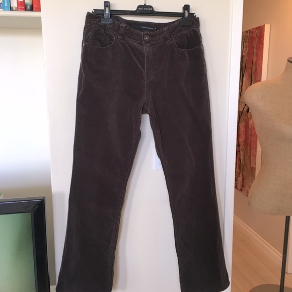 Sold. 10 Calvin Klein Velvet Brown Jeans - Picture 1 of 7